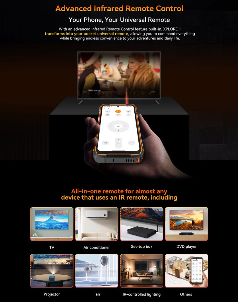 BLACKVIEW Rugged XPLORE 1 5G Rugged 6.78",FHD 2460x1080,12+256GB,Octa-core 2.4Ghz,50+64MP+20MP,Night,20000mAh,Android 15