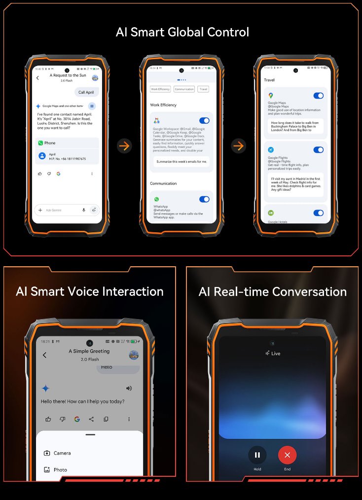 BLACKVIEW Rugged XPLORE 1 5G Rugged 6.78",FHD 2460x1080,12+256GB,Octa-core 2.4Ghz,50+64MP+20MP,Night,20000mAh,Android 15