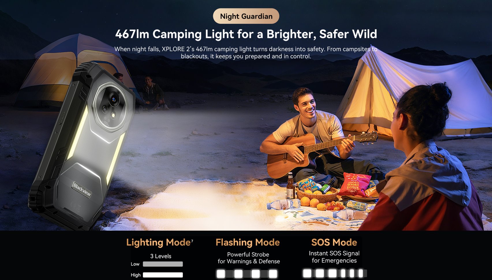 BLACKVIEW Rugged XPLORE 2 BLACK,6.73" AMOLED 3200x1440 120Hz 12/256Gb MT 8300 Octa-Core 3.35GHz,50+20MP,Night Vision