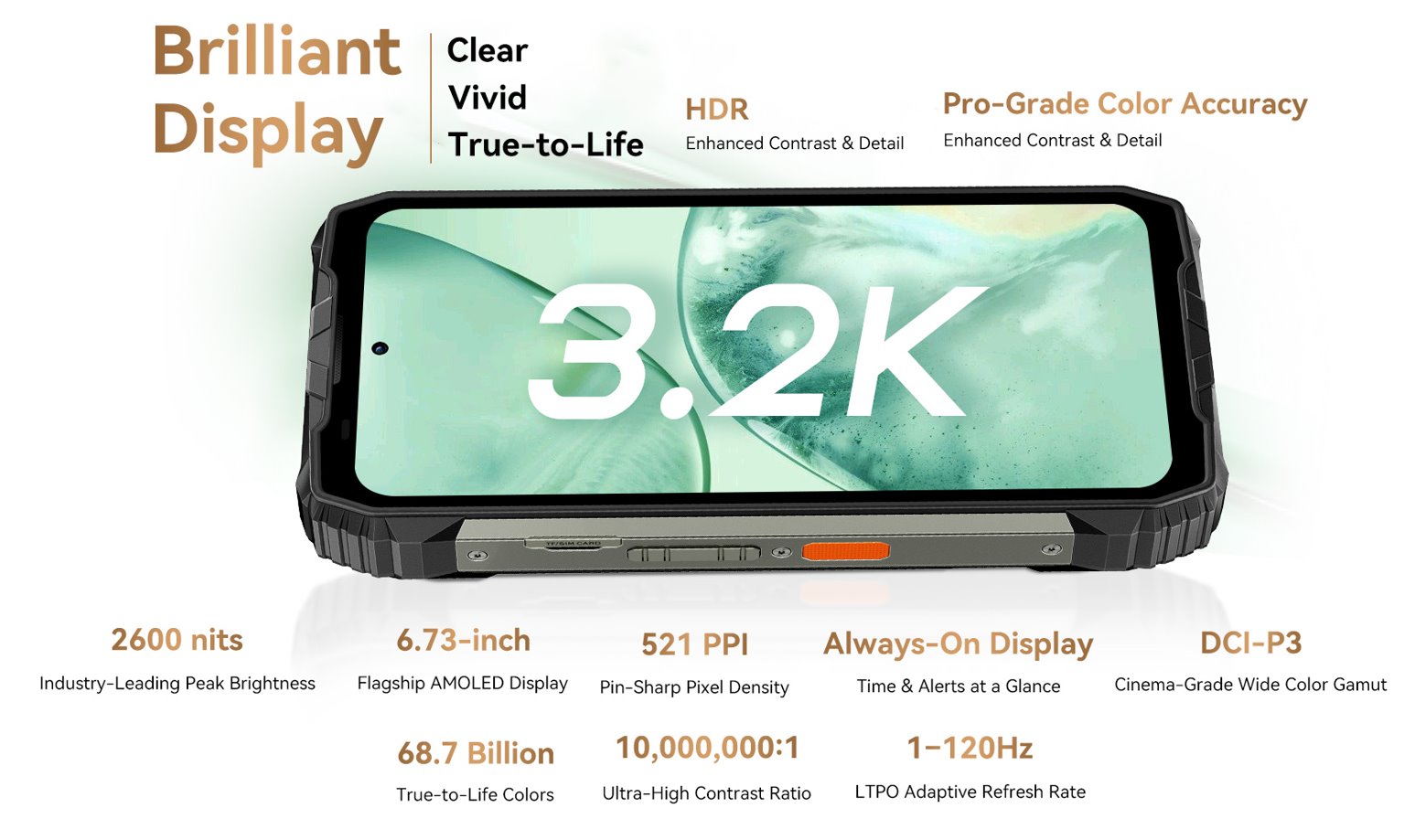 BLACKVIEW Rugged XPLORE 2 Satellite 5G 6.73" BLACK,AMOLED 3200x1440,Octa-Core 3.35GHz,50MP&50+20MP,20000mAh,Android 15