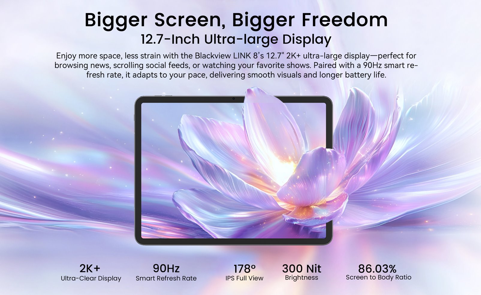 BLACKVIEW Tab LINK 8 SET WiFi 12.7" BLUE,2176x1600,6GB+256GB,G100 Octa-core 2.2GHz,13MP+16MP,8400mAh,Android 15