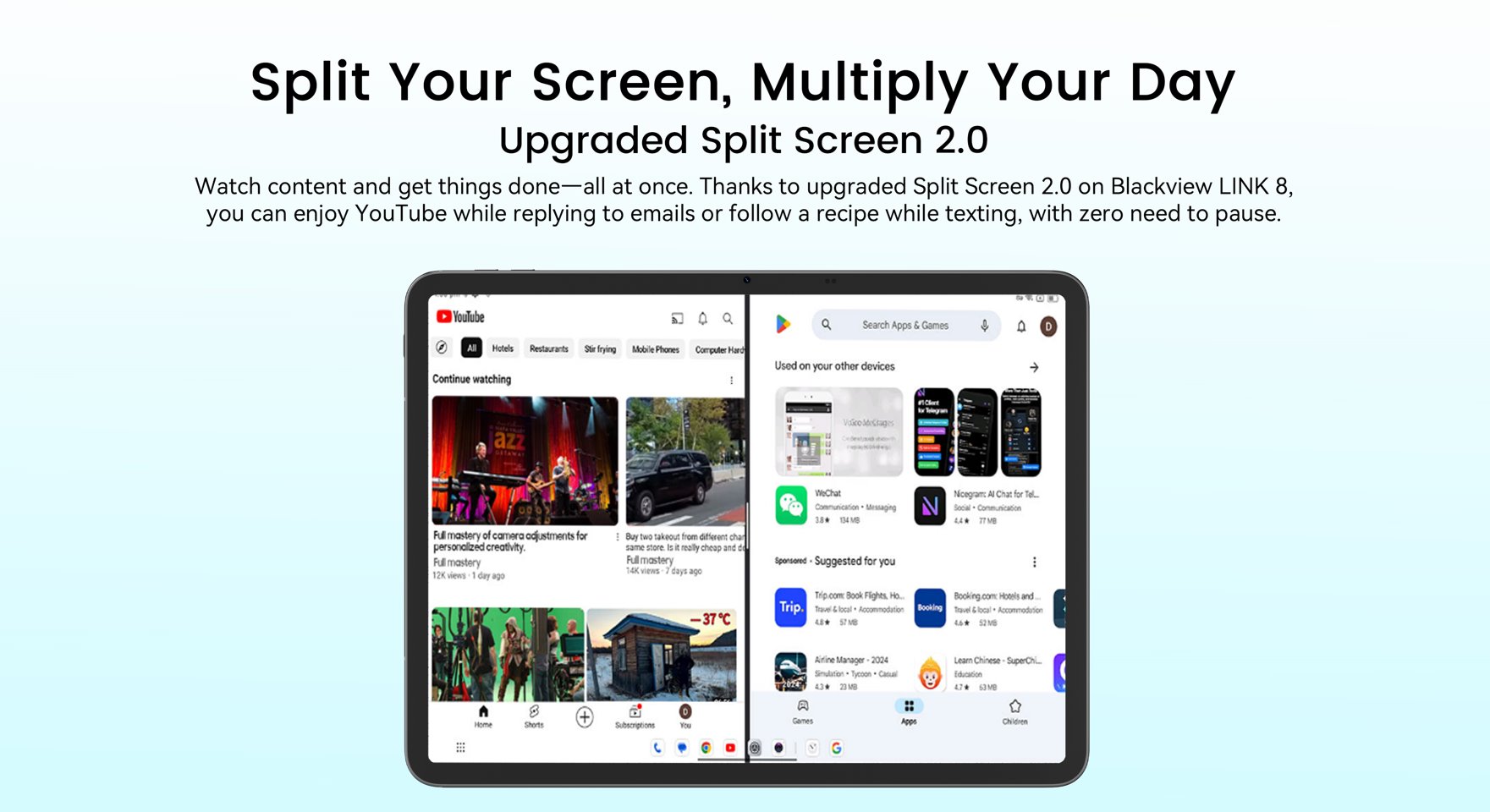 BLACKVIEW Tab LINK 8 SET WiFi 12.7" PURPLE,2176x1600,6GB+256GB,G100 Octa-core 2.2GHz,13MP+16MP,8400mAh,Android 15