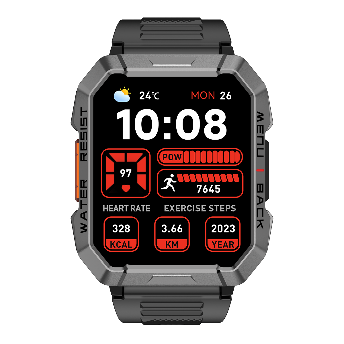 BLACKVIEW W60, 2.01inch HD,900mAh Battery, LED Flashlight & Compass Function, 24-hour SpO2 Detection + Heart Rate Monito