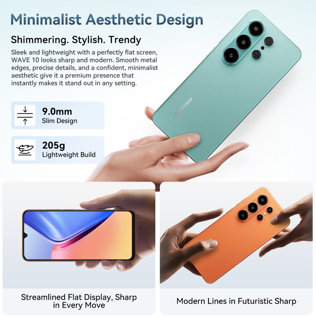 BLACKVIEW WAVE 10 LTE 6.88" BLUE,HD IPS 720x1640,8+128GB,UMS9230E Octa Core 1.6GHz,13MP/32MP,FaceID,5000mAh,Android 16