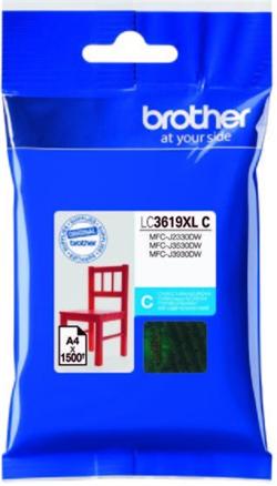 Brother LC-3619XLC, cartridge azure (1 500 str.)