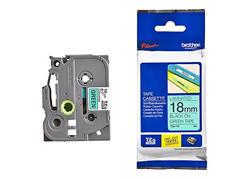 Brother TZe-741, kazeta 18mm, zelená/černá