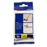 Brother TZe-FX241, páska 18mm, bílá/černá laminovaná