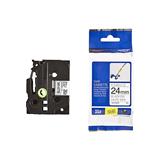 Brother TZe-FX251, páska 24mm, bílá/černá laminovaná