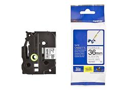 Brother TZe-FX261, páska 36mm, bílá/černá laminovaná