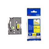 Brother TZES651, páska 24mm, žlutá/černá