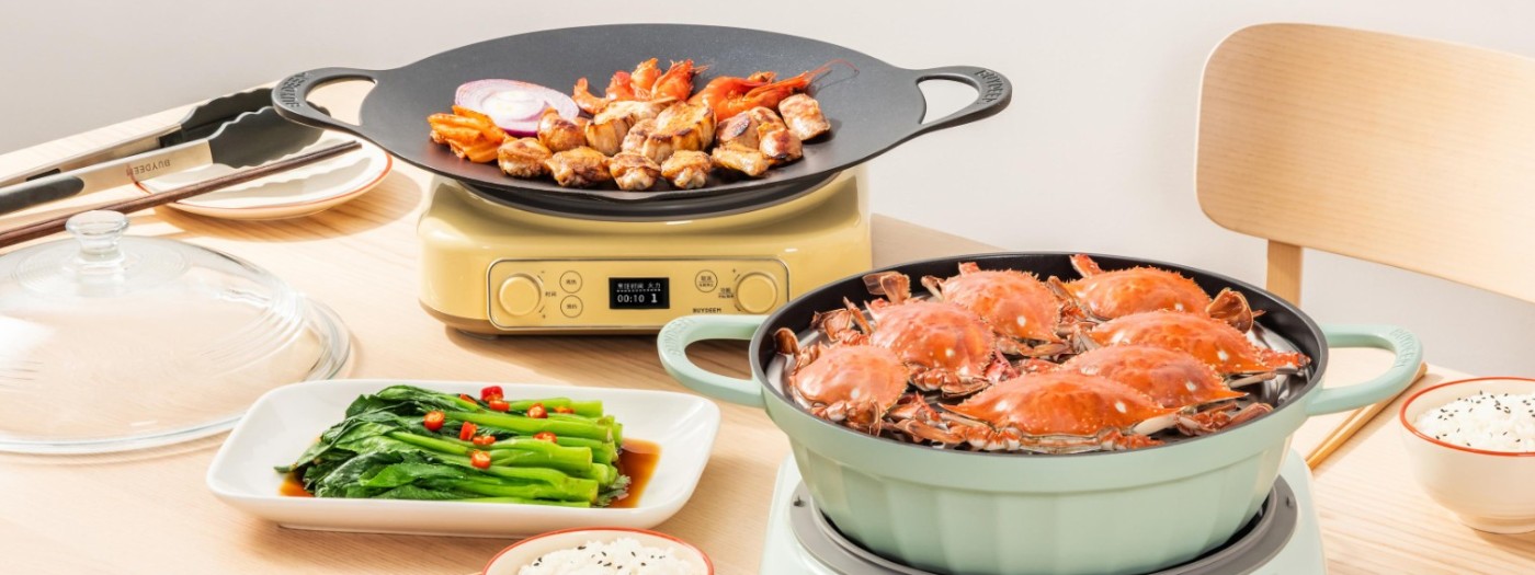 BUYDEEM CP151 hliníková pánev s nepřilnavým povrchem, průměr 26 cm, barva žlutá