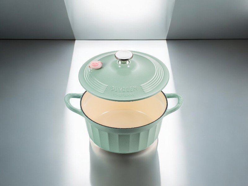 BUYDEEM Enameled Cast Iron Dutch Oven CP551-CG 3,9L, model CP551, color Cozy Greenish