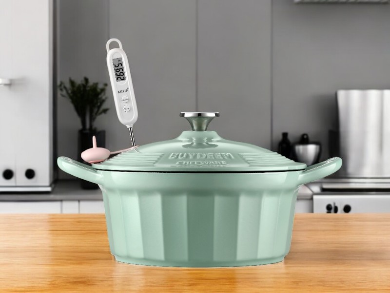 BUYDEEM Enameled Cast Iron Dutch Oven CP551-CG 3,9L, model CP551, color Cozy Greenish