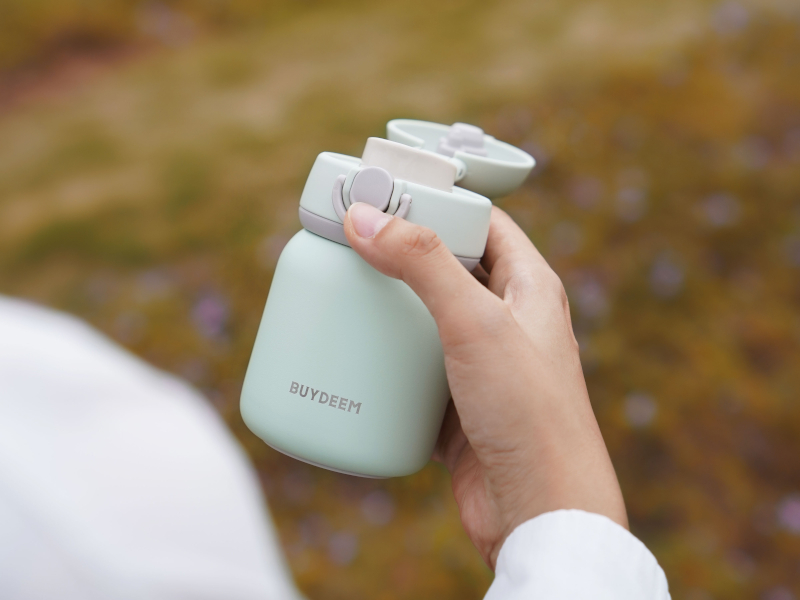 BUYDEEM TAN200, nerezová termo láhev, 200 ml, barva zelená