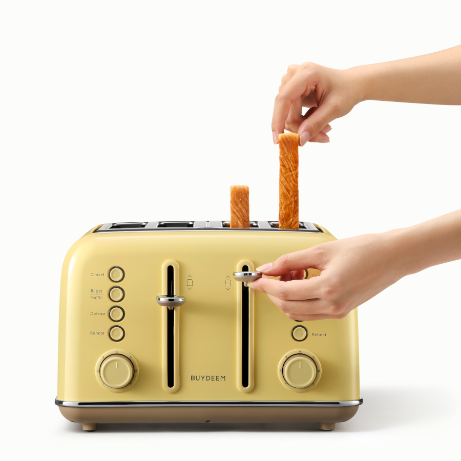 BUYDEEM Topinkovač 4 sloty DT640E, barva žlutá