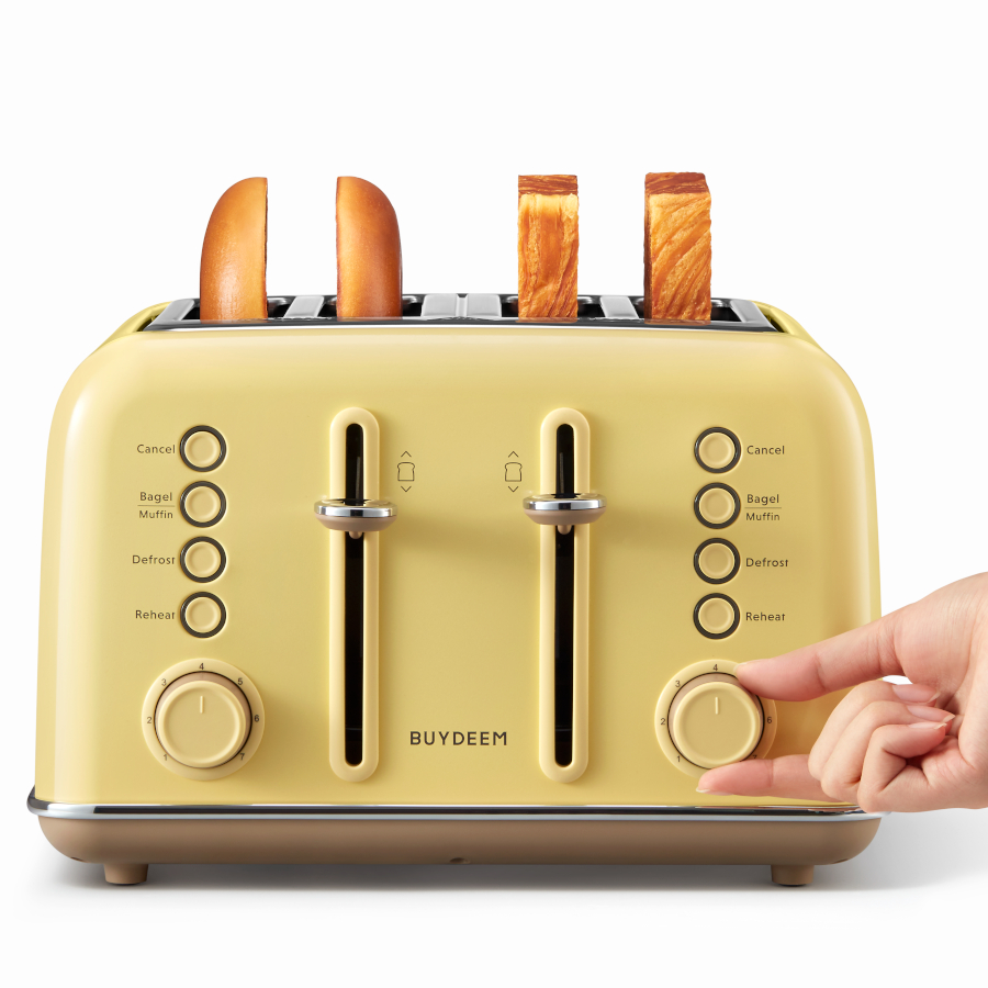 BUYDEEM Topinkovač 4 sloty DT640E, barva žlutá