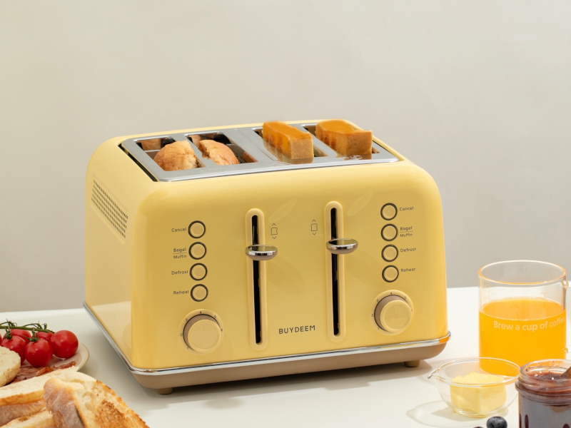 BUYDEEM Topinkovač 4 sloty DT640E, barva žlutá