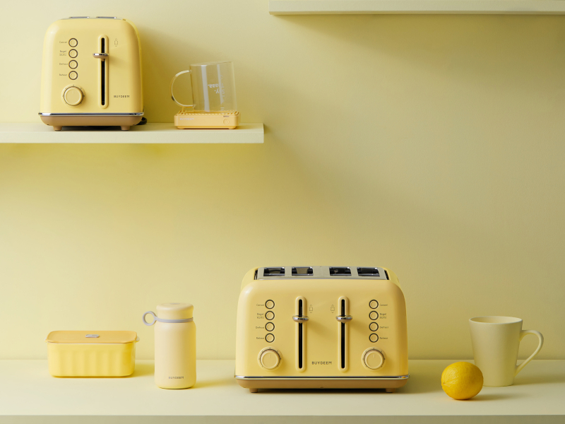 BUYDEEM Topinkovač 4 sloty DT640E, barva žlutá