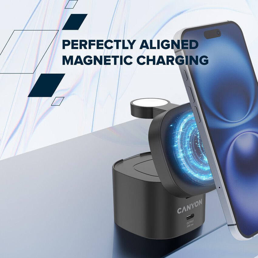 Canyon 4 in 1 Wireless Charging Stand OnCharge 405 qi2, 30W White