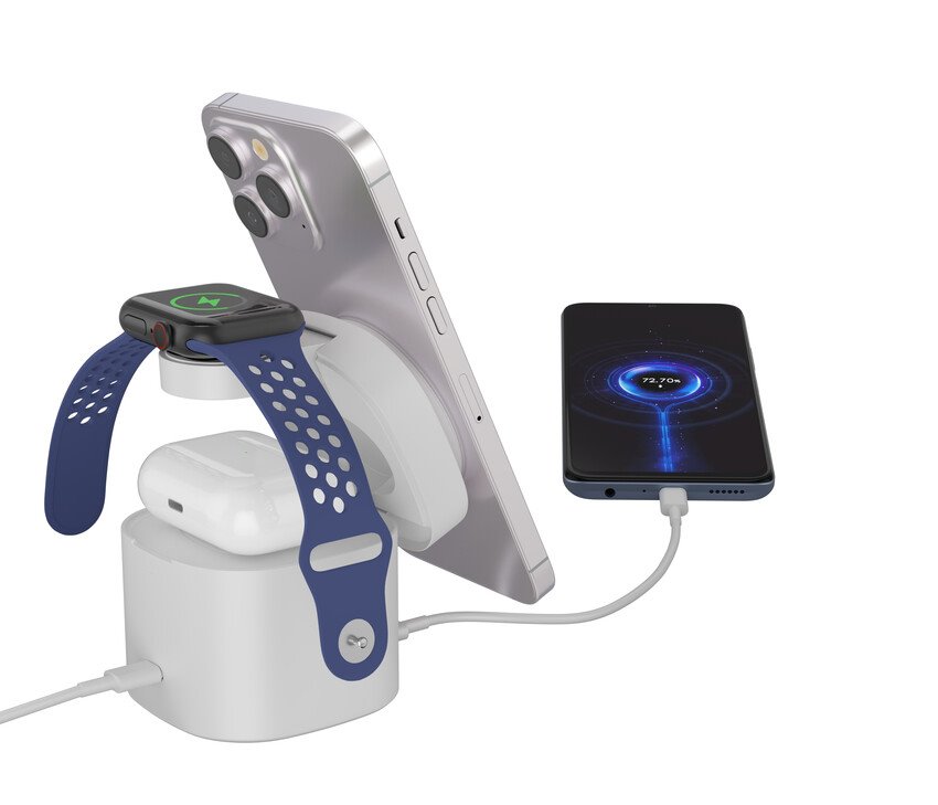 Canyon 4 in 1 Wireless Charging Stand OnCharge 405 qi2 ADAPTER, 30W White