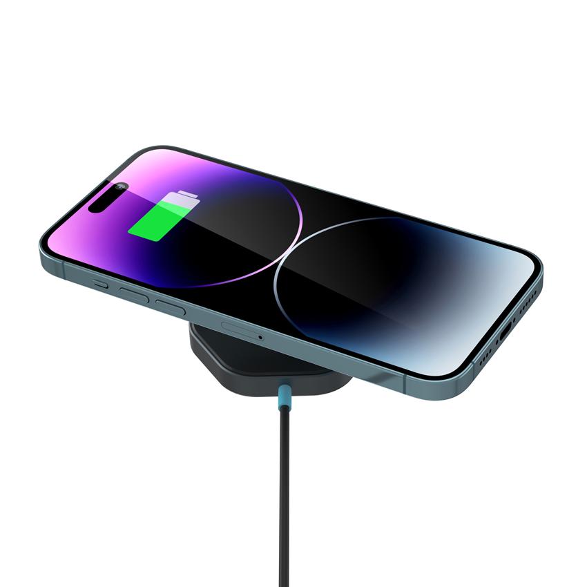 CANYON bezdrátová magnetická nabíjecka HEXAGON 110, 15W, Qi2 Dark Grey