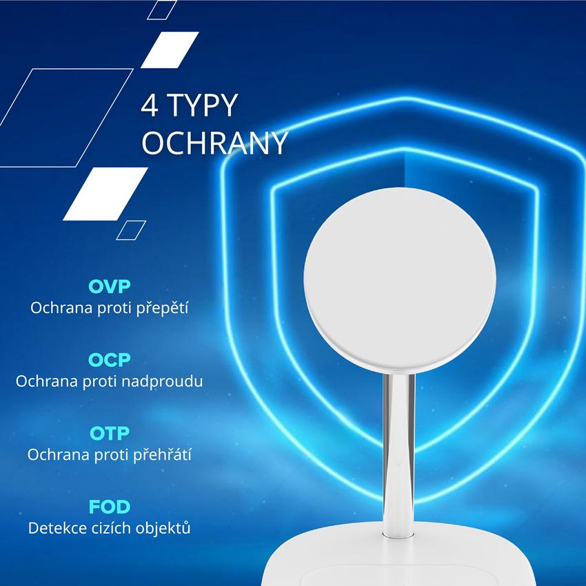 CANYON Bezdrátová nabíječka WCS-205 15W Qi2 2in1 Black