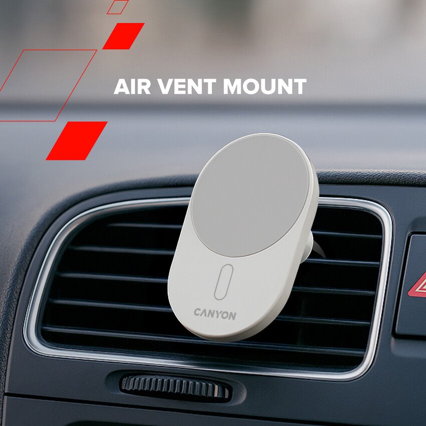 CANYON car charger OnGrip 105 15W Qi2 Wireless Black