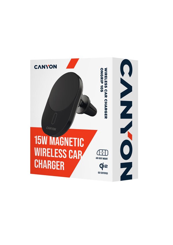 CANYON car charger OnGrip 105 15W Qi2 Wireless Black