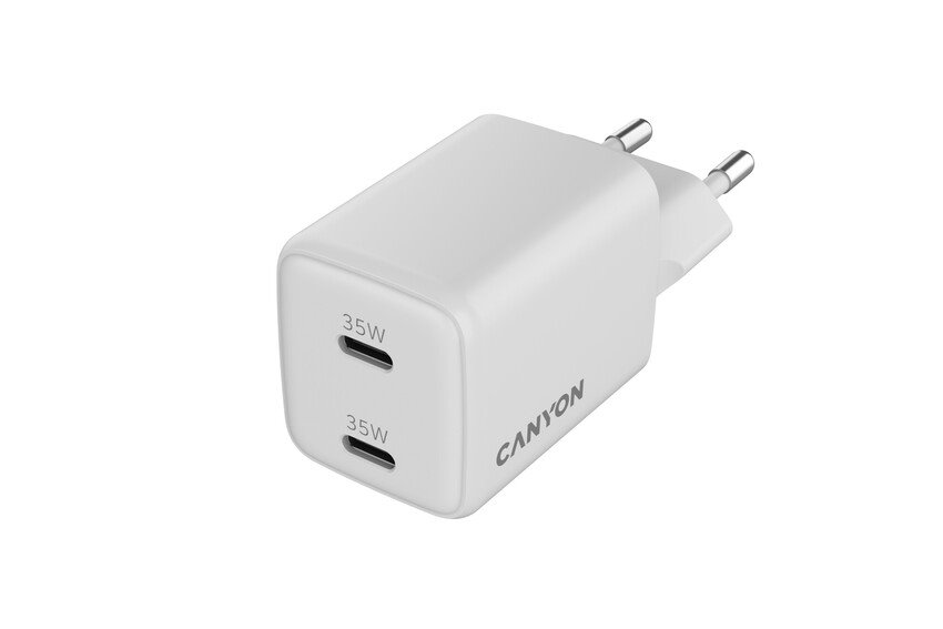 CANYON charger CU35CC GaN 35W 2xPD EU White