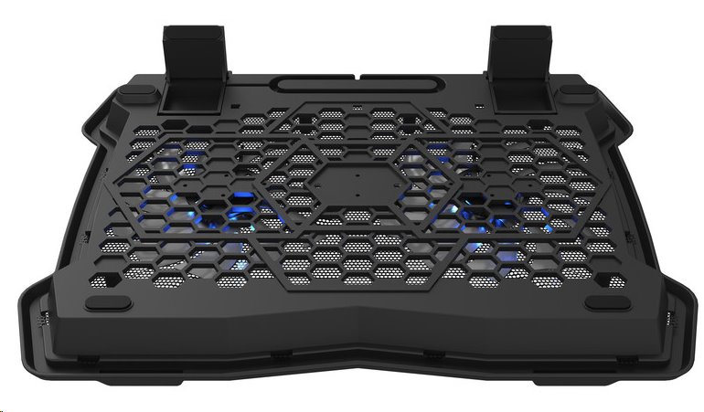 CANYON Chladící podstavec NS03 pro notebook 10-15.6", LED podsvícení, 2x ventilátor, 340x265x30mm