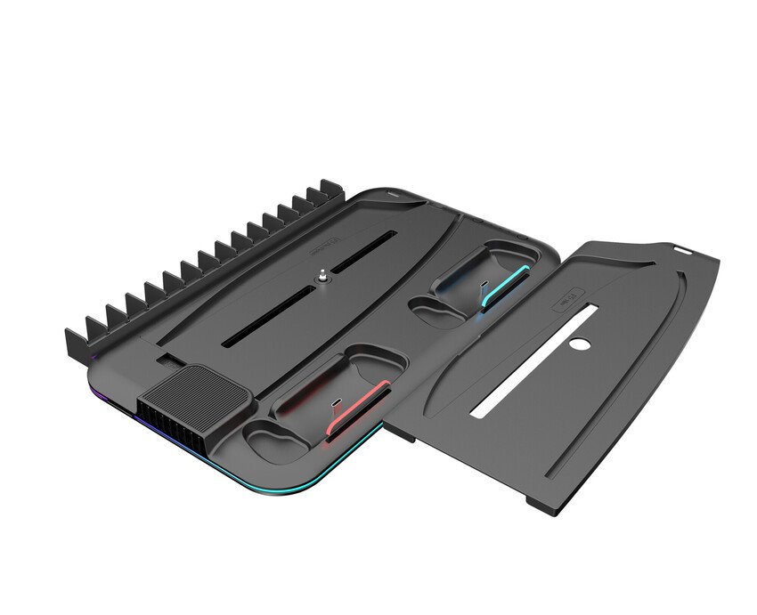 CANYON CS-51 chladící stojan pro PS5 Slim/PS5 Pro s RGB, nabíjecí, Black