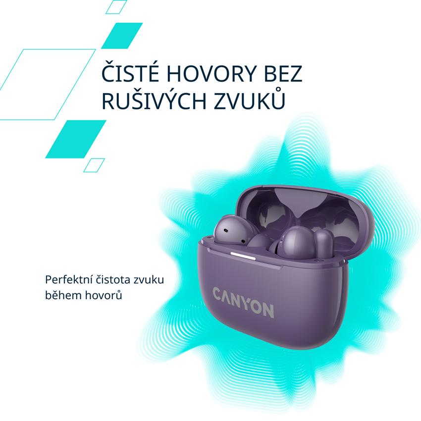 CANYON headset OnGo TWS-10 ANC+ENC Béžová