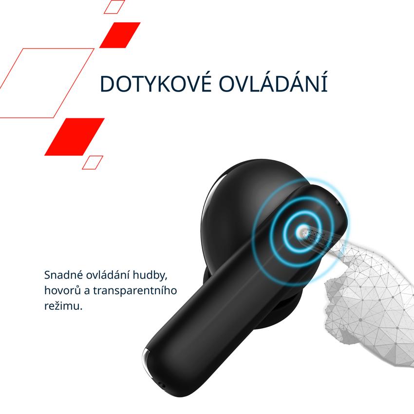 CANYON headset OnGo TWS-10 ANC+ENC Černá