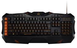 CANYON herní klávesnice FOBOS, drátová, multimediální se světelnými efekty, makro tlačítka G1-G5, 118 kláves, CZ/SK