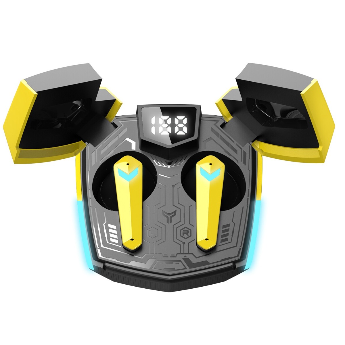 CANYON herní TWS Doublebee GTWS-2, BT sluchátka s mikrofonem, žlutá