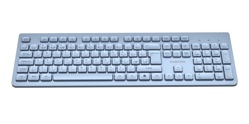 CANYON klasická USB klávesnice, omývatelná, černá