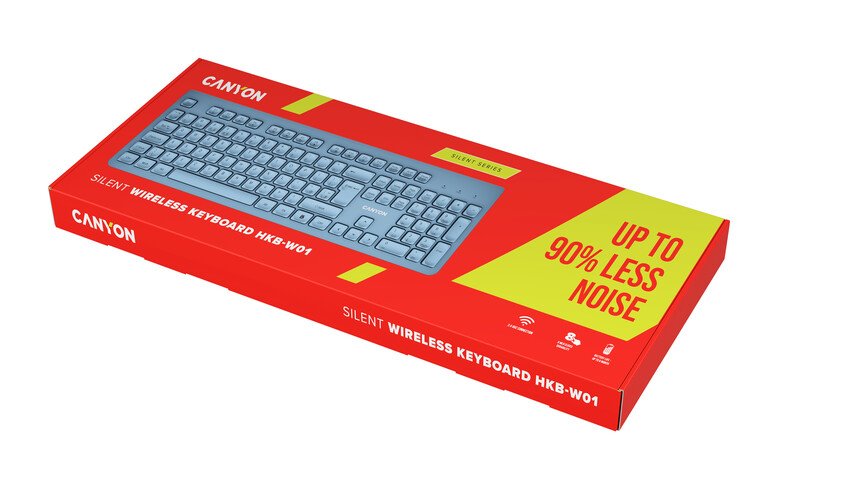 CANYON klasická USB klávesnice, omývatelná, černá