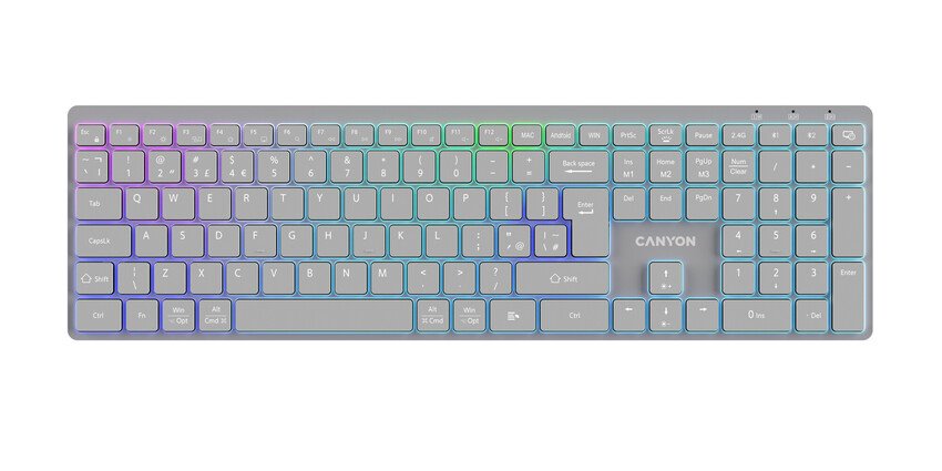 CANYON klasická USB klávesnice, omývatelná, černá