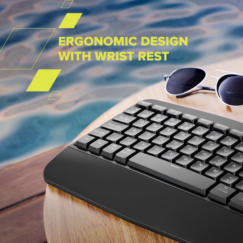 CANYON klasická USB klávesnice, omývatelná, černá