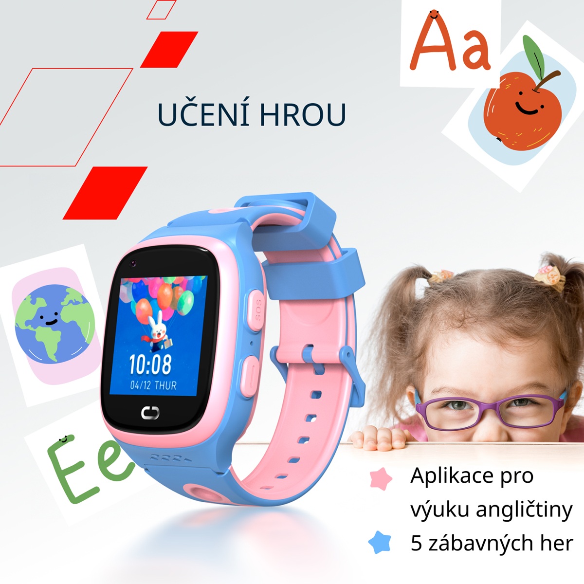 Canyon Kids Watch ZEFIR KW-49 E-SIM 4G, Pink