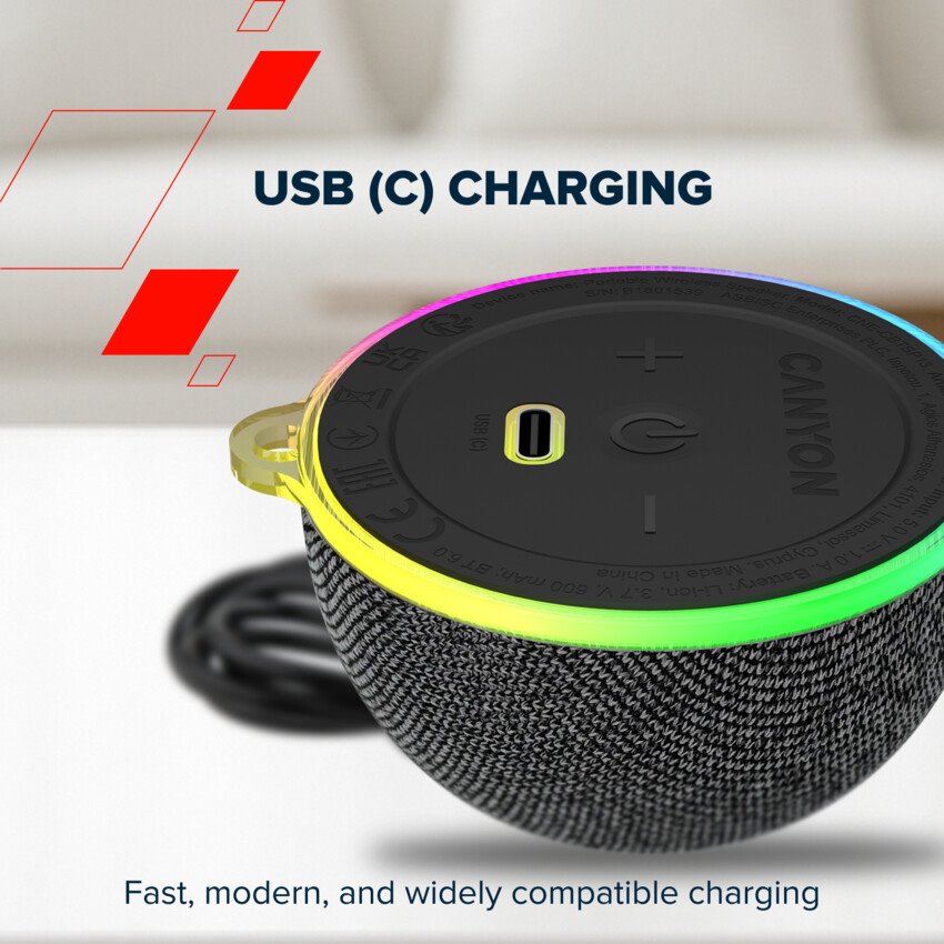 CANYON Magnetic BT speaker OnMove 13 5W Black