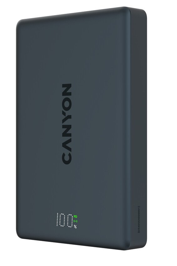 CANYON magnetic power bank OnPower 511 PD20W 10000mAh Aluminium Star Grey