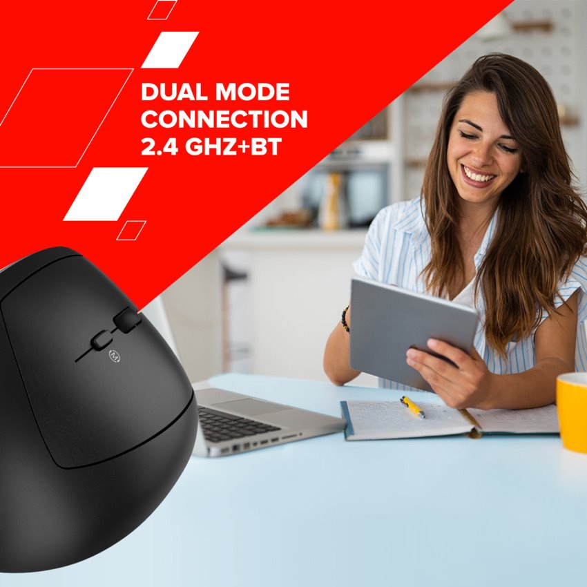 CANYON mouse MW-25 Ergonomic LED AA Dual mode Wireless Black