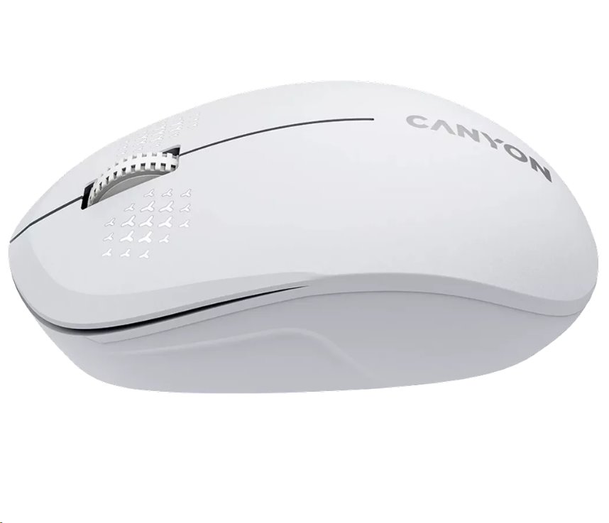 CANYON myš optická bezdrátová MW-4, 1200 dpi,3 tl., Bluetooth, AA baterie, bílá