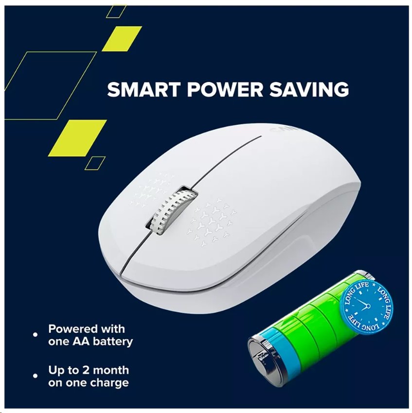 CANYON myš optická bezdrátová MW-4, 1200 dpi,3 tl., Bluetooth, AA baterie, bílá