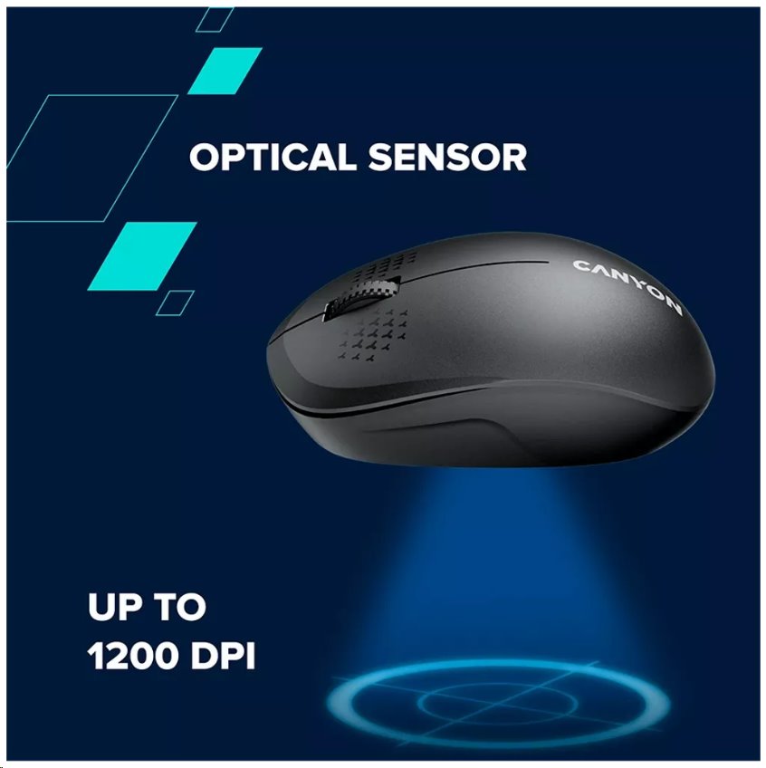 CANYON myš optická bezdrátová MW-4, 1200 dpi,3 tl., Bluetooth, AA baterie, bílá