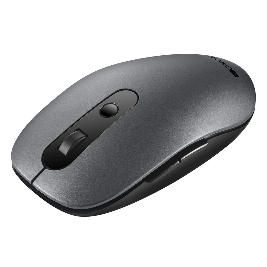 CANYON myš silent optická 2v1 bezdrátová CMSW09, nastavitelné rozlišení 800/1000/1200/1500dpi, 2v1 (BT/2.4GHz), šedá