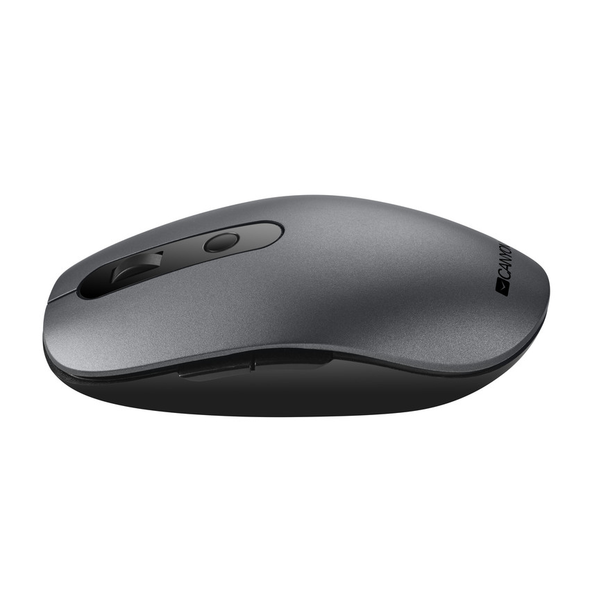 CANYON myš silent optická 2v1 bezdrátová CMSW09, nastavitelné rozlišení 800/1000/1200/1500dpi, 2v1 (BT/2.4GHz), šedá
