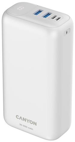 CANYON Power Bank PB-301, 30000mAh, bílá