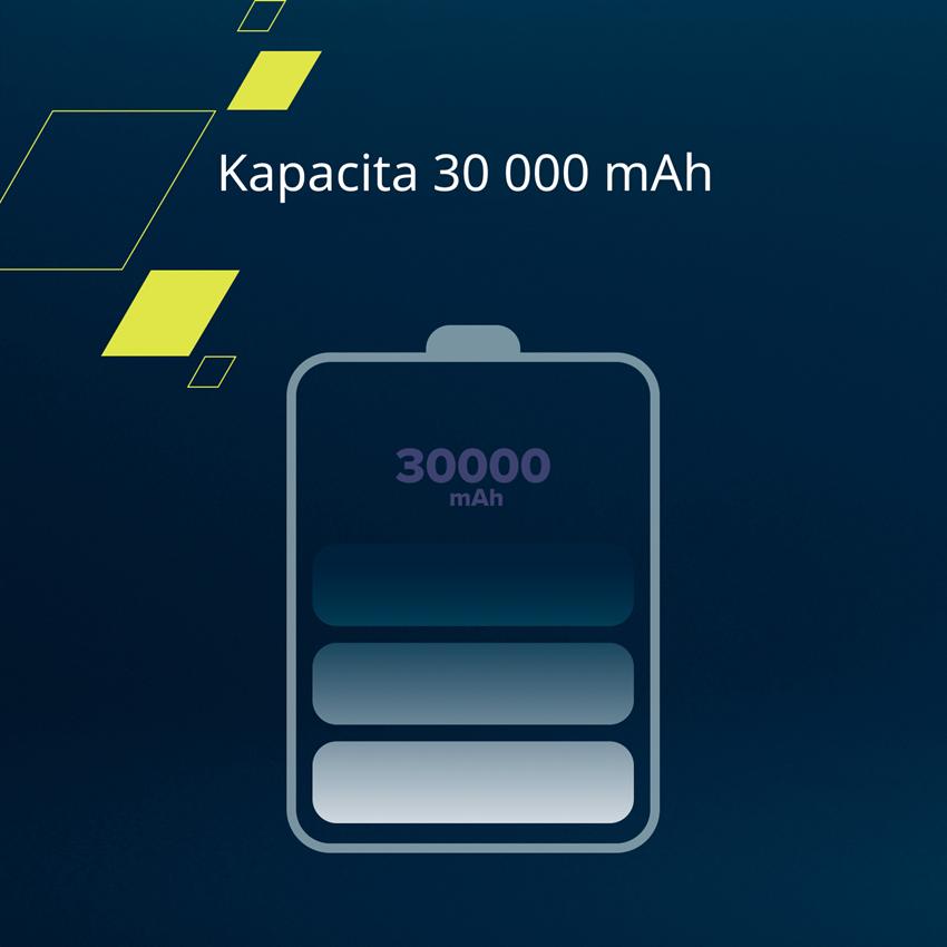 CANYON Power Bank PB-301, 30000mAh, černá